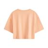 Calvin Klein Solid Loose Fit Round Neck Short Sleeve T-Shirt Women Tops Light-Orange J223330-TNB