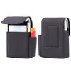 Stylish Unisex Cigarettes Case with Integrated Lighter Holder PU Leather Lighter Organizer Cigarettes Storage Container