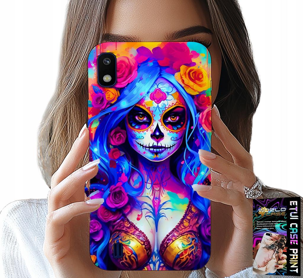 Etui Do Samsung A10 - Meksykańska, Kolorowa Królowa Śmierci