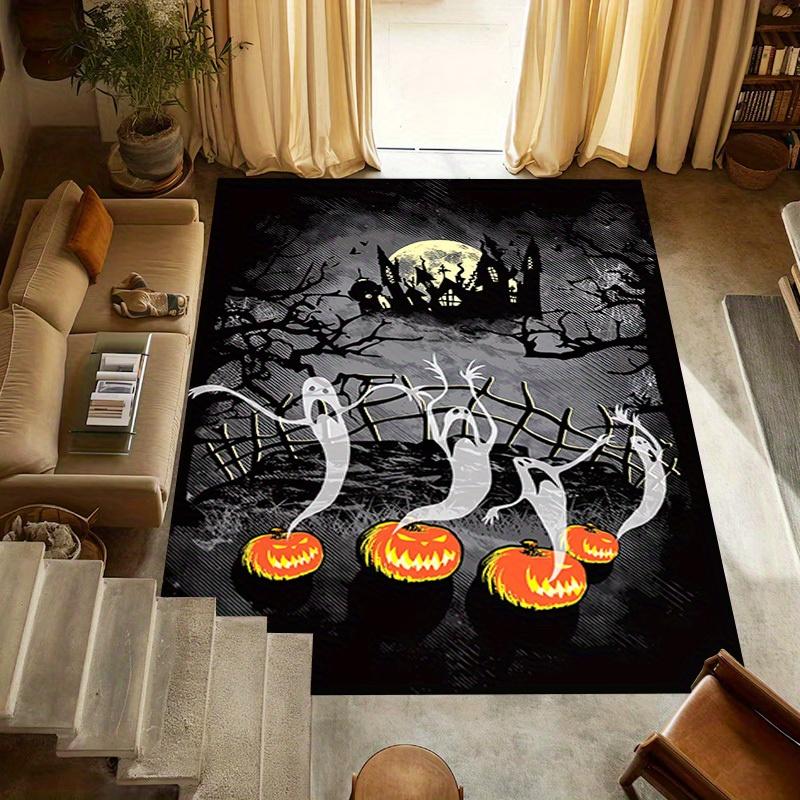 1pc Halloween Ghosts Themed Rug for Home Decor, Non-slip Office Carpet, Chair mat, Outdoor Mat, Christmas and Halloween gifts-0731077