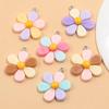 5 Color Resin Flower Charms: 24x30mm for Bags, Necklaces, Bracelets, and Phone Accessories