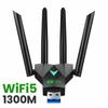 Dual Band 2.4G/5Ghz Dual Band WiFi USB Adapter 4-Antenna Design Wireless Network Card  Office Use