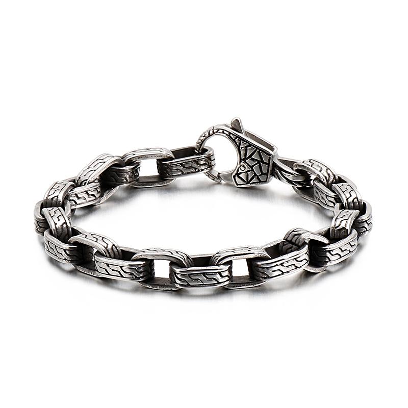 KALEN Personality Fashion Punk Stainless Steel Bracelet Men 23cm&Punk