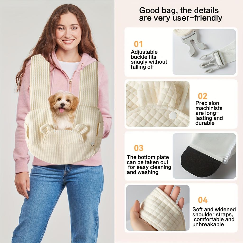 Extra-Large Fluffybaby Dog Sling Carrier - Winter Pet Bag with Cotton Lining, & Breathable Design Small Dog Carrier Bag Medium Dog Carrier Bag