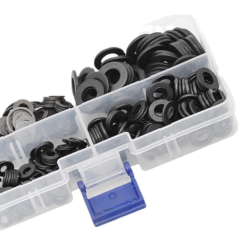 Black High-Strength 8.8 Grade Flat Washer Set, 360/500PCS