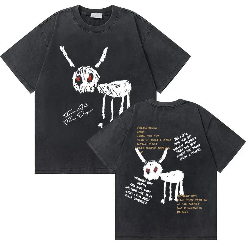 Washed Vintage Rapper Drake Take Care Album Graphic T Shirts Men Hip Hop Retro Tshirt Mens Fashion Casual Oversized Tee Shirt