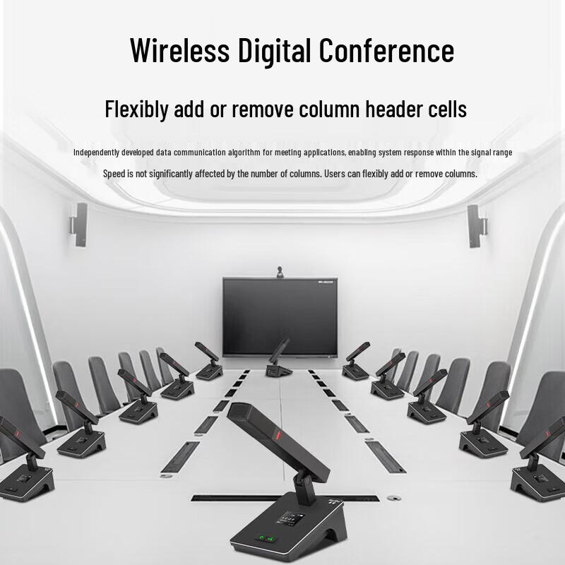 HuiDu QH-550 Professional Wireless Conference Microphone System (CN Version)