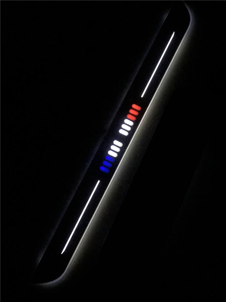 2x 55cmx45mm Car LED Flowing Front Pedal Light Sill Pathway Welcome Scuff Light