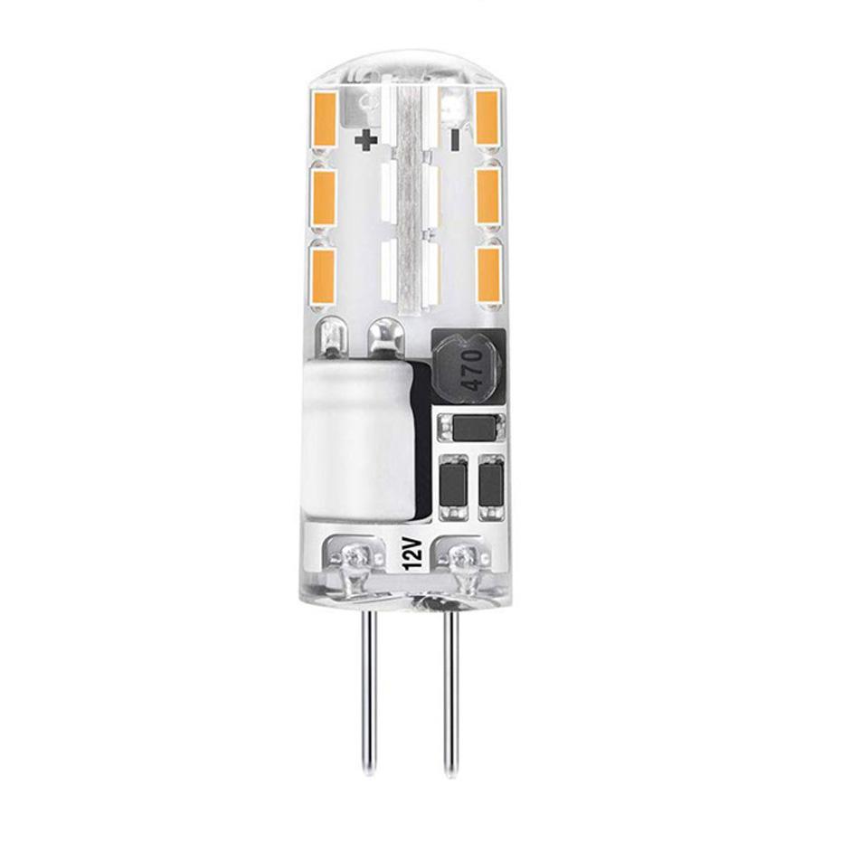 G4 LED Bulb 12V SMD3014 No Flicker, 360° Beam Silicone Light, for Crystal Chandelier, Halogen Replacement, Warm White/Cool White, Bi-Pin Base
