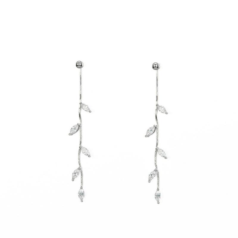 

Длинные серьги в форме листьев феи в японском и корейском стиле, милые длинные серьги