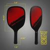KNK Pickleball Paddle Set - Wood Fiber Paddle, 2 Outdoor Balls, Protective Cover (Sportster Red)