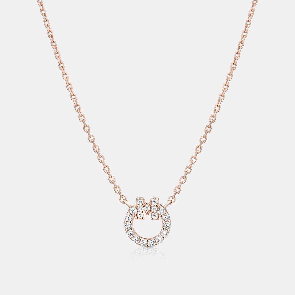 M Basic Sterling Silver Rose Necklace 42Cm A233Sn1329Rpa .