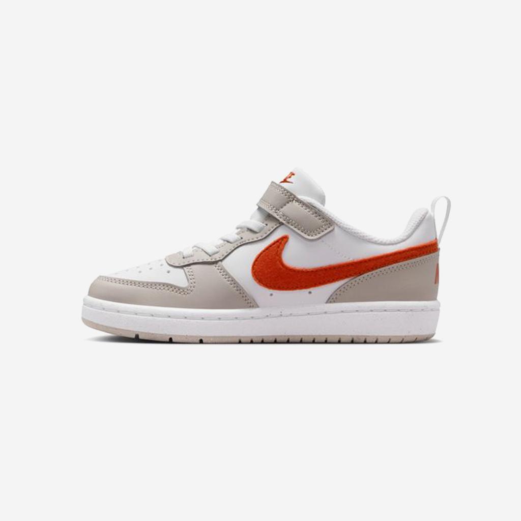 [Nike] Kids Court Borough Low Essential Velcro Sneakers [IQ2726-100]