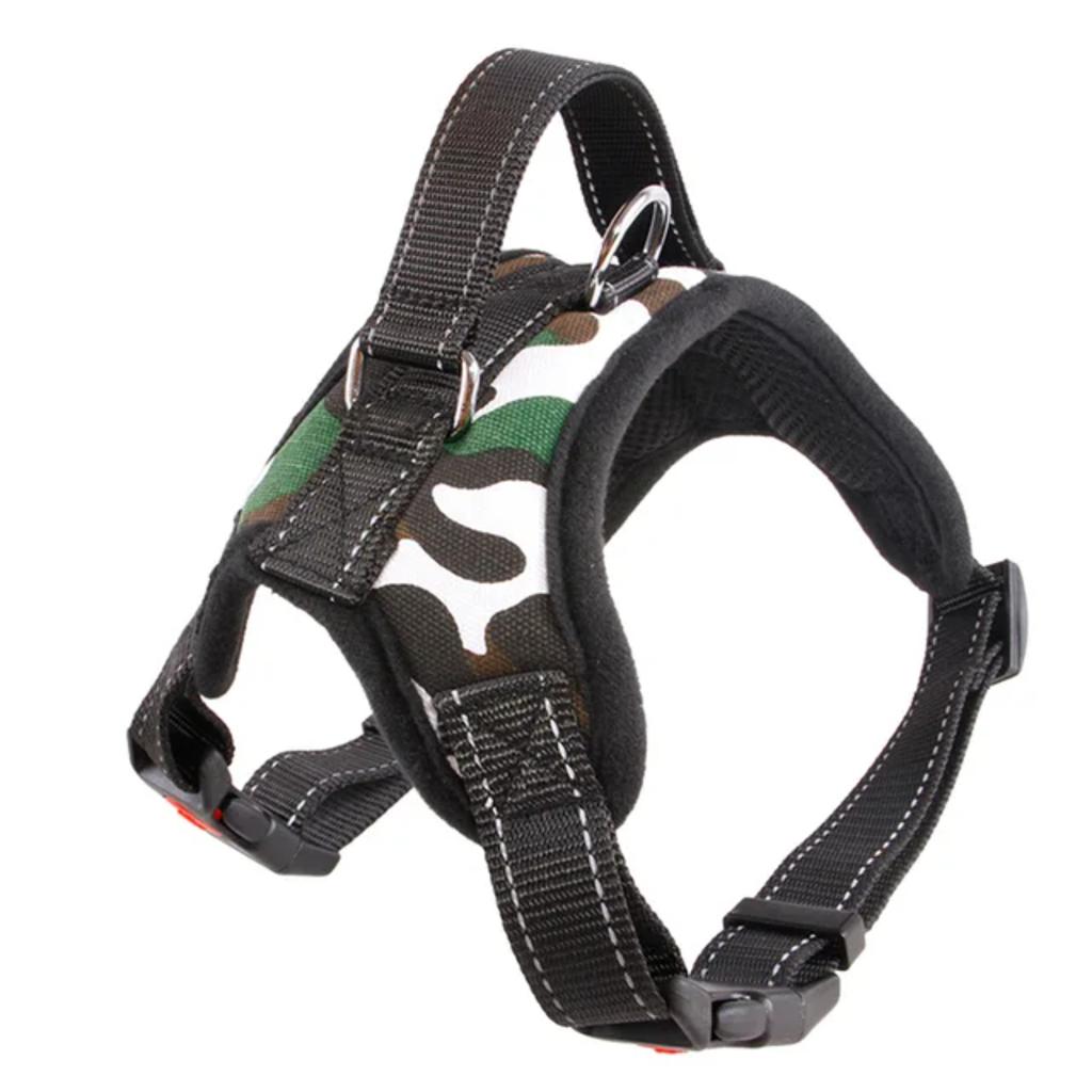 New Adjustable Heavy Duty Padded Nylon Dog Harness with Collar for Extra Large, Medium, and Small Dogs - Comfortable Vest Harnes