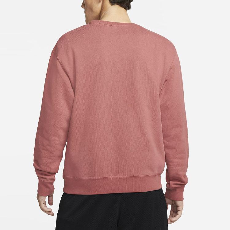 Jordan Vår/sommer 2022 Fleece-foret genser med rund hals, herreoverdeler Burgundy DH9036-691