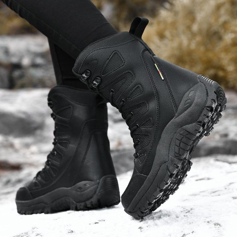 Men's and Women's Same High-top Snow Boots Outdoor Non-slip and Wear-resistant Off-road Sports Hiking Shoes Winter Warm Cotton Shoes