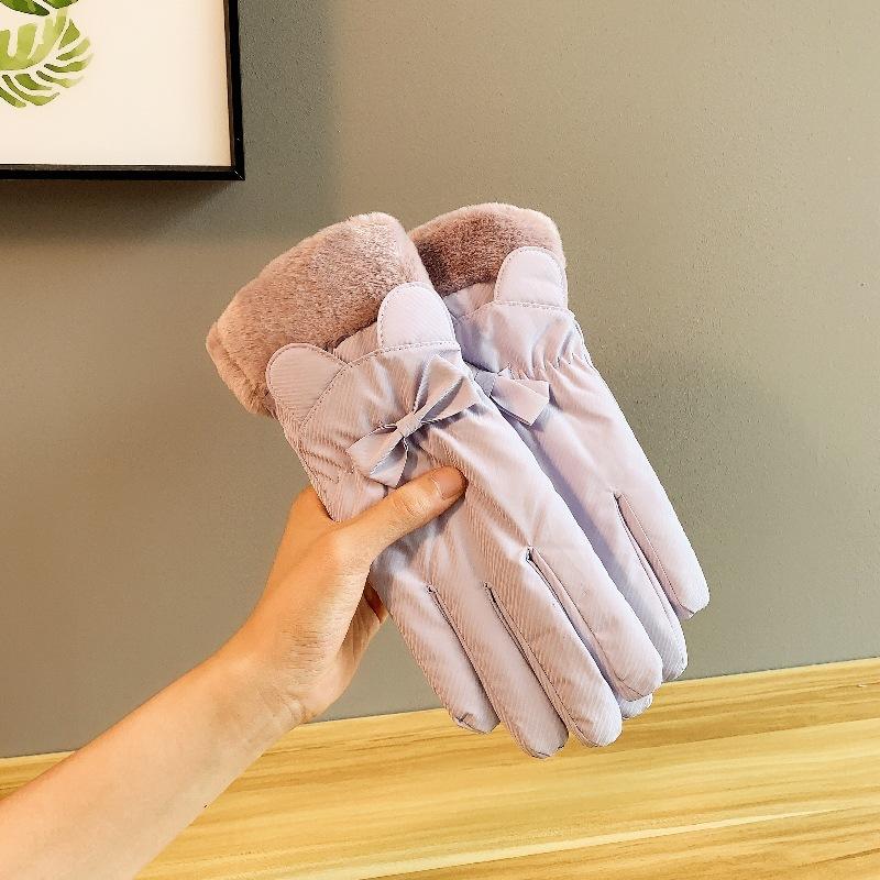 FallSeason and ColdSeason Style Warm Gloves Ladies Driving Plus Velvet Warm Touch Screen Non Slip ColdSeason Skiing Waterproof Cycling