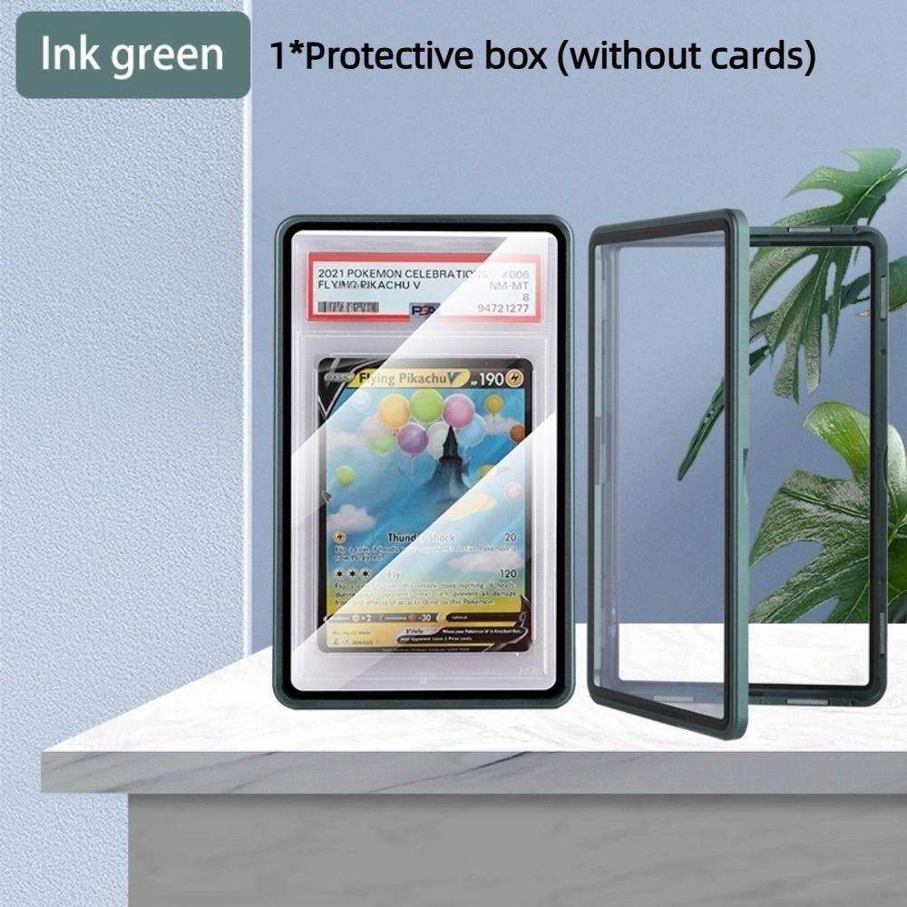 Aluminium Frame PSA/CGC Graded Cards Protector UV Protection Double-sided Glass Card Protective Case Transparent Durable