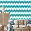 Wallpaper Stripes turquoise, top celadon for living room and bedroom 50x1000