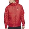 Nike Sportbekleidung Windrunner Einfarbig Markenlogo-Druck Wendbar Kapuzen-Baumwolljacke Herrenjacke Rot CJ4378-657