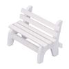 Scale Wooden Dollhouse Bench Miniature Garden Bench with Rounded Beautiful Decorative 112 Model, Corners, White,