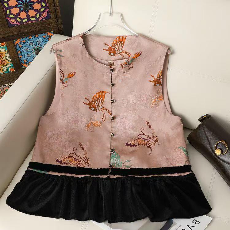 8807 Women s Chinese Style High-End Camisole Vest - Spring/Autumn Sleeveless Top 4XL for 145-160 jin