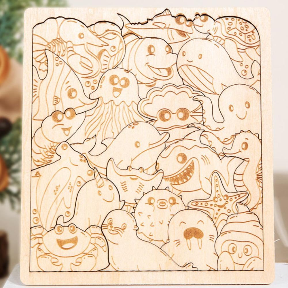 Детские Взрослые Лесные Животные Динозавр Пазл Сложный Неправильная Мультяшная Форма Пазлы DIY Мультяшные Животные Форма Пазлы