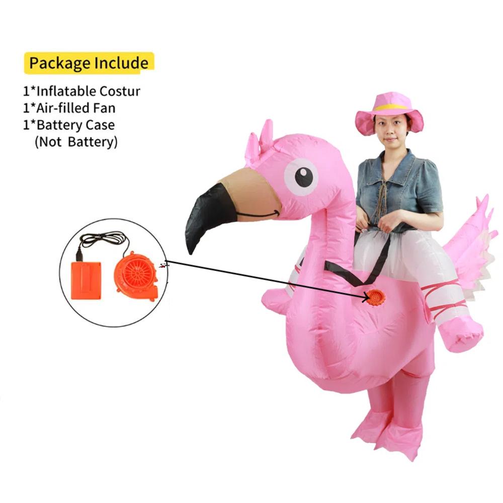Flamingo Inflatable Costume , Suitable for Halloween/Christmas Themed Party Cosplay, Suitable for Heights of 150-190 Cm