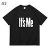 Es MI 'Letra' Algodón Puro Estampado para Hombre y Mujer Personalizado Manga Corta Nueva Moda Tendencia Casual Cuello Redondo Camiseta