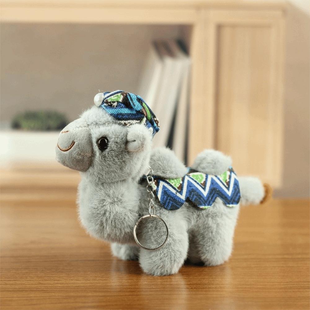 Plush Plush Camel Keychain Cute Style Animal Keychain Fashion Stuffed Camel Toy  Purse Accessories