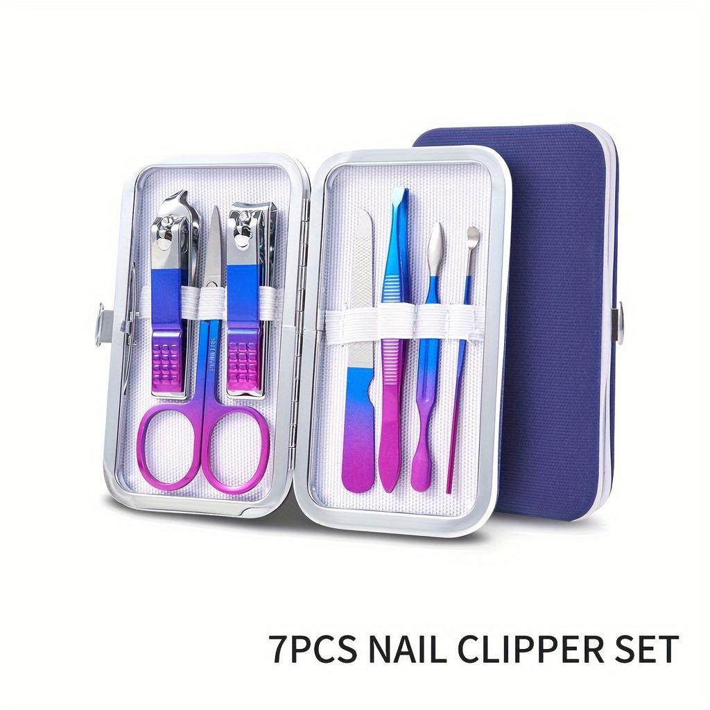 7/10/12/15pcs Professional Nail Clippers Pedicure Kit, Stainless Steel Cuticle Nippers and Cutter Kit Grooming Kit for Travel