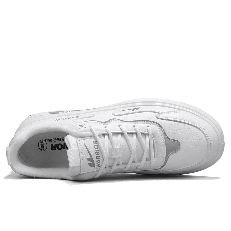 Warrior Two Cotton Fashion Versatile Artistic Minimalist Trendy Casual Wrap Warm Balance Low-Top Skate Shoes Men Sneaker White Gray WBN(JS)-321201