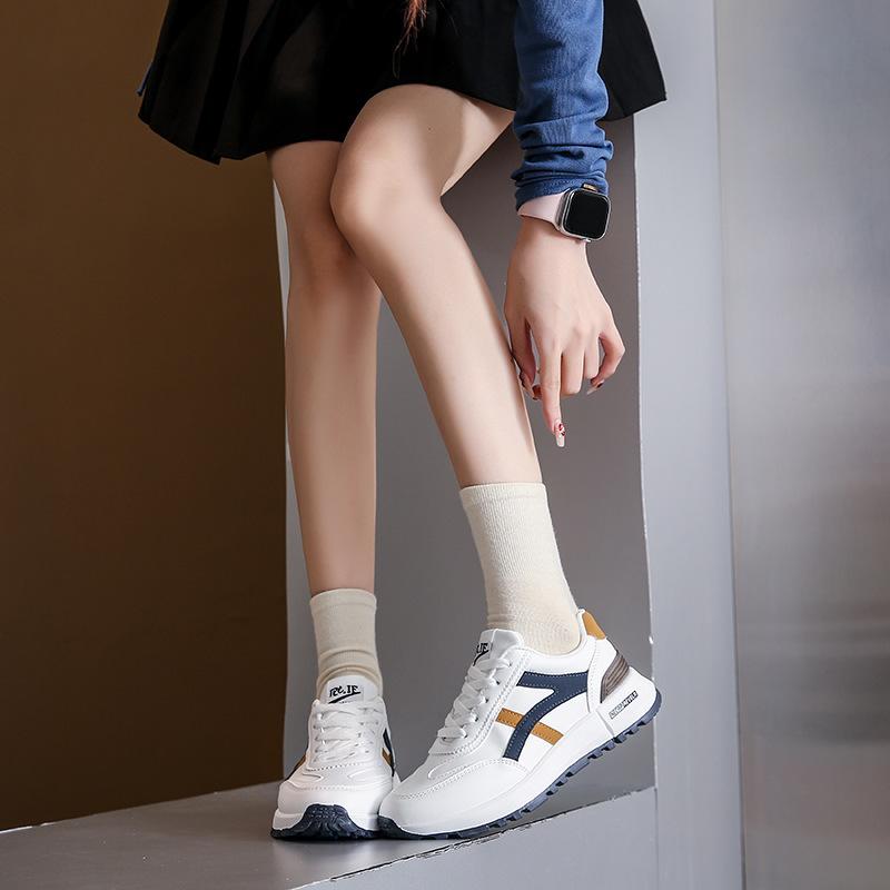 Ins Koreanische Version der neuen Forrest Gump Schuhe Damen 2025 Herbst Studenten Sport Laufschuhe Casual Plateau Low-Top Schnürschuhe