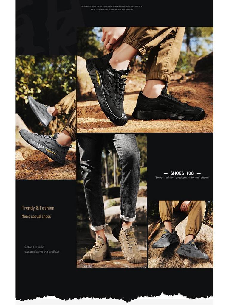 Pánské 2025 Jarní Prodyšné Síťované Ležérní Pracovní Boty - Všestranné, Stylové, Odolné proti Nečistotám.