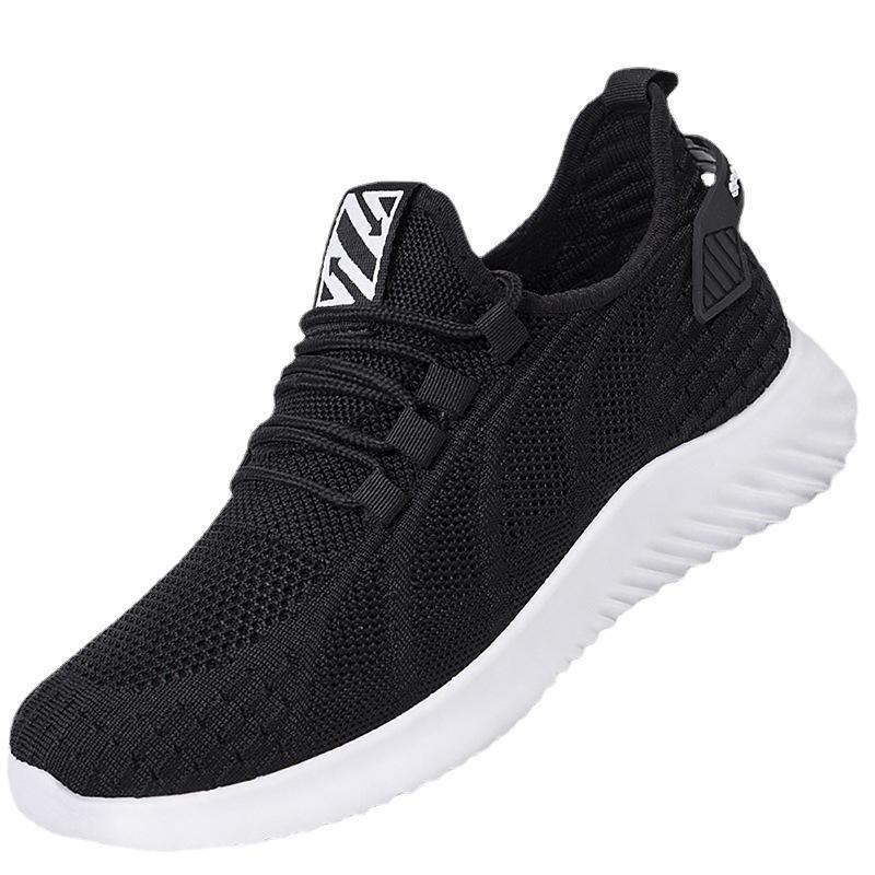 2024 Spring Breathable Casual Sports Shoes Soft Sole Men's Non-slip Running Single Shoes Middle-aged Men's Casual Shoes