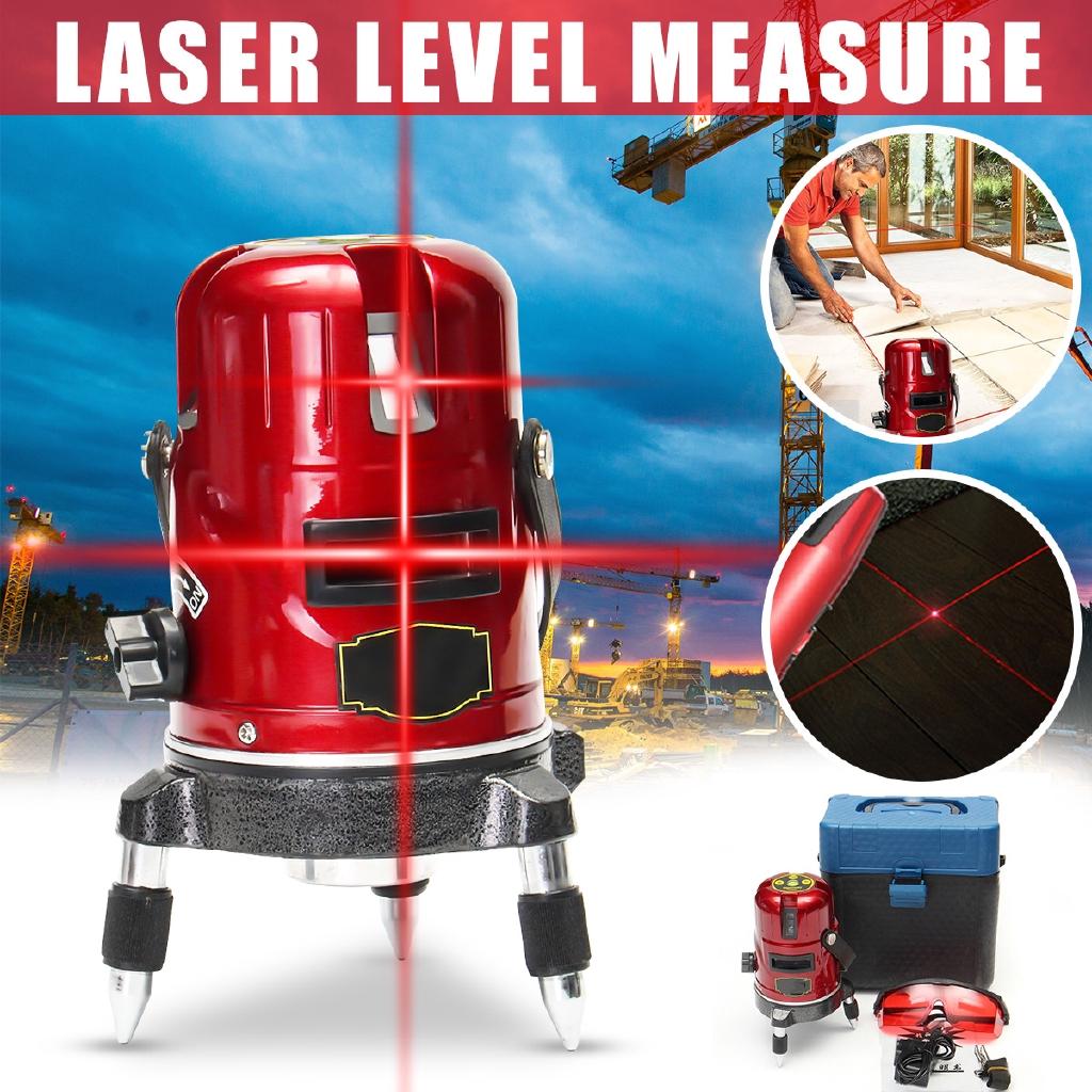 

5 линий 6 точек Прецизионный самовыравнивающийся лазерный уровень 4V1H Измерительный ротационный лазер