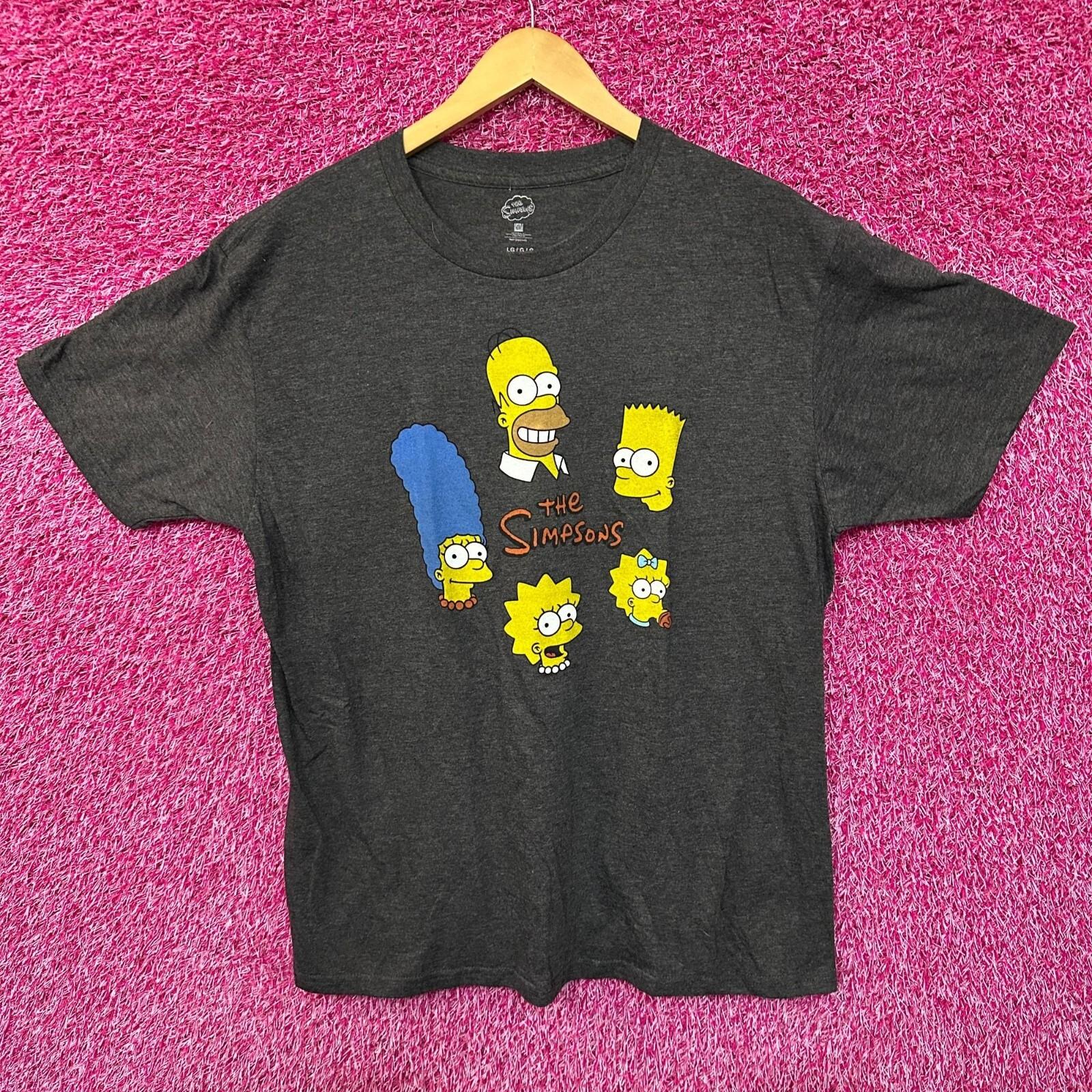 

The Simpsons Family Cartoon Heads Animated Series Tee L S