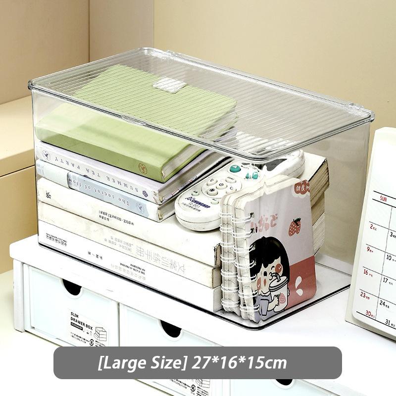 Buch Akten Aufbewahrungsbox Schreibtisch Mehrzweck Transparente Aufbewahrungsbox Kosmetik Organizer Box