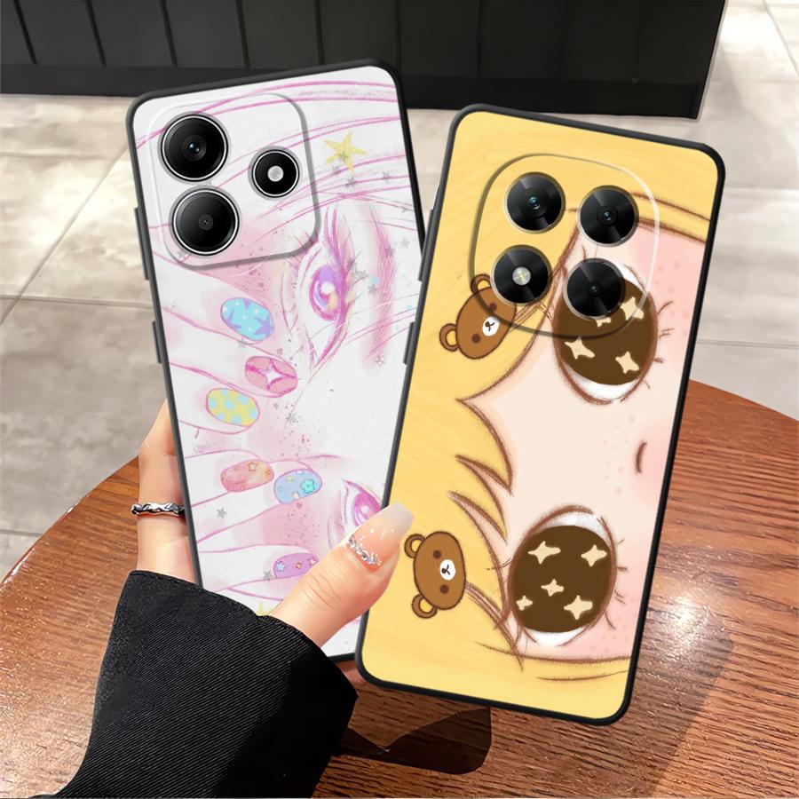 Retro Fashion Anime Eyes Phone Cover Case for Xiaomi Redmi Note 14 13 Pro Plus A4 A5 11S 14C 10 A1 A2 A3 12C 13C 12S K40 K80 9 8