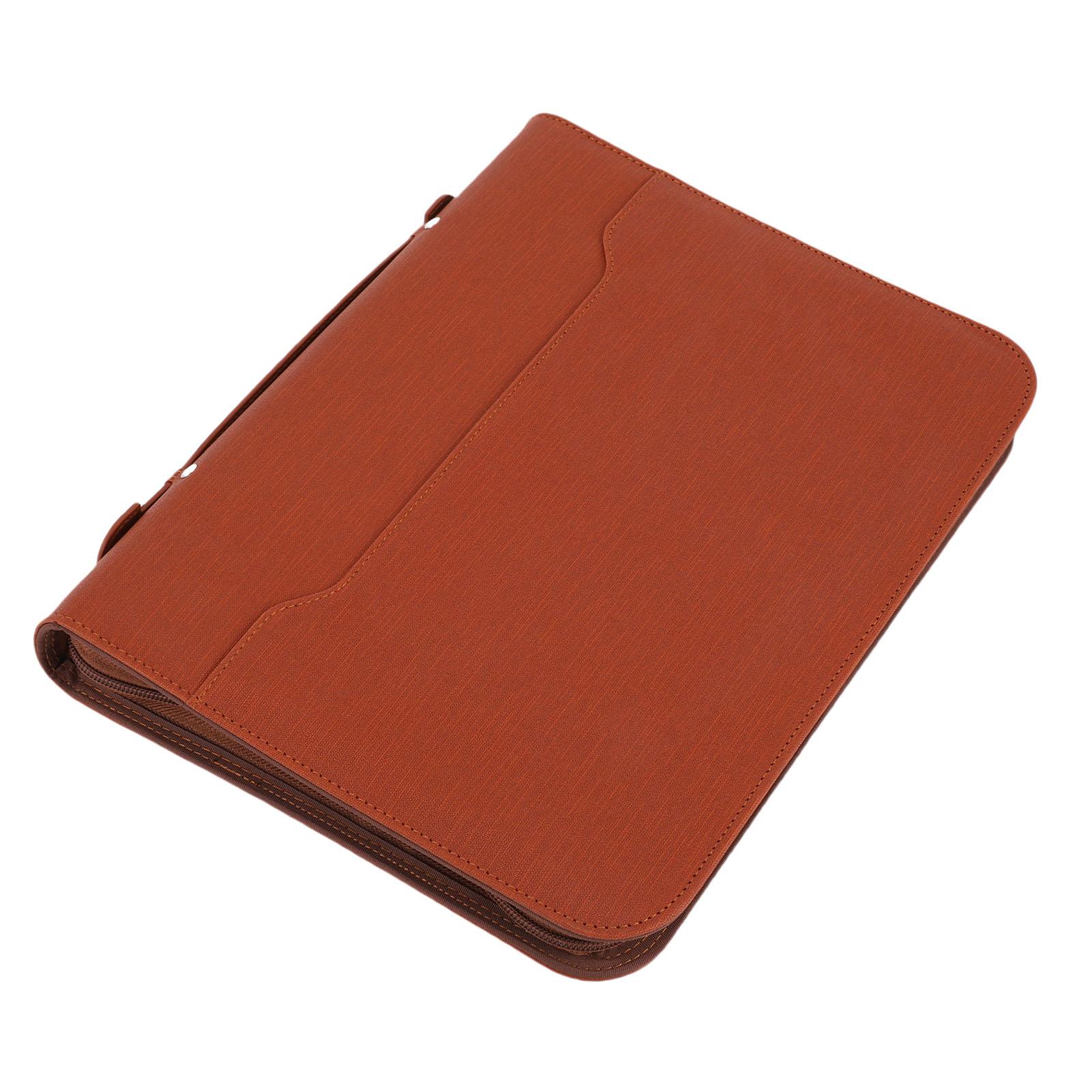 

Business Portfolio ed Brown PU Leather with 30 Sheets Notebook 10.1 Inch Tablet Case