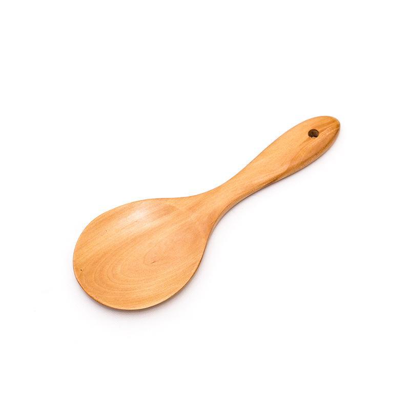 Fengmu Home Furnishing 20cm Wooden Rice Spoon - Customizable Logo Option Available