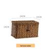 Nordic Style Rattan-Look Woven Storage Box with Lid for Bedroom and Household Organization.