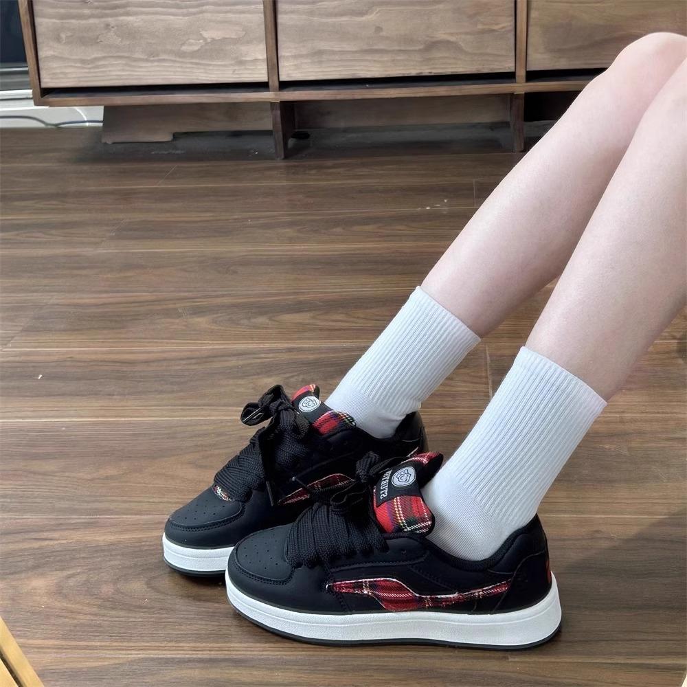 American retro platform bread shoes men's ins2025 spring new couple versatile sports and leisure board shoes women