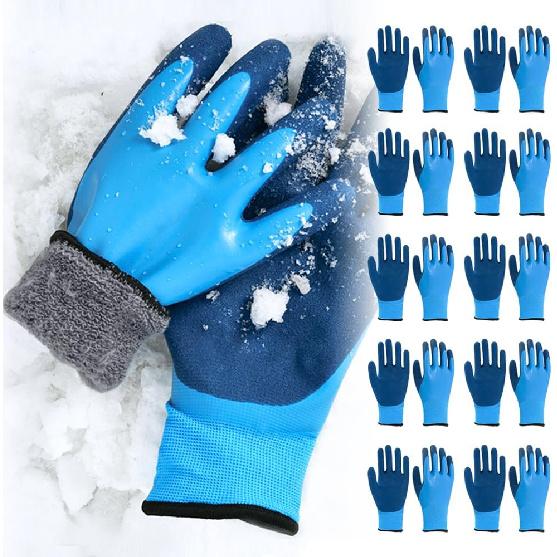 10 Pairs Waterproof Winter Work Gloves for Men and Women, Freezer Gloves for Outdoor Cold Weather Work Below Zero, Waterproof Garden Gloves for