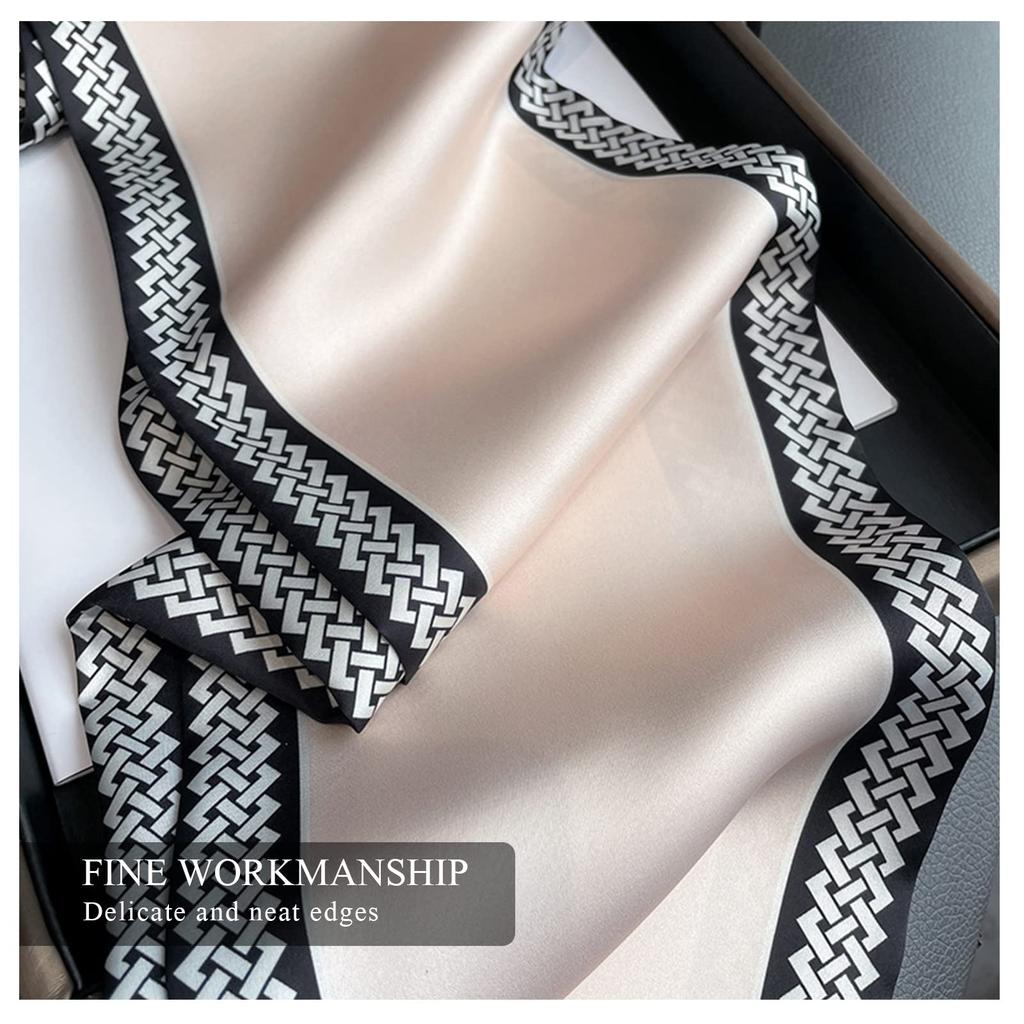 LumiSyne Úzký hedvábný šátek Šachovnicový abecední Vintážní taška do vlasů Stuha na krk Šátek Dámský šátek, Kostkovaný, Vzorovaný, Styl, Lehký, Úzký, Nákrčník,