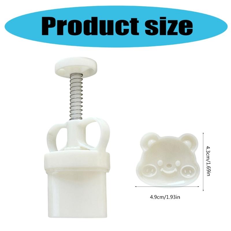 Cookie Stamp 3D Cartoon Bear Pattern Moon Cake Molds Hand Pressure Moon Cake Maker Baking Tool for MidAutumn Festival