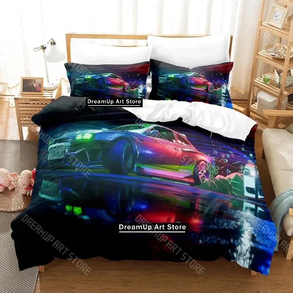 3D-Druck Need for Speed Unbound Bettwäscheset Einzelbett Twin Full Queen King Size Bettset Erwachsene Kind Schlafzimmer Bettbezugsets Anime