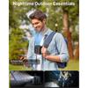 Tragbarer Hüftventilator mit 100 Leistungsstufen, leistungsstarker, wiederaufladbarer Nackenventilator mit Clip-Befestigung, ideal für Baustelle, Outdoor-Aktivitäten, Landwirtschaft, Angeln und Camping.