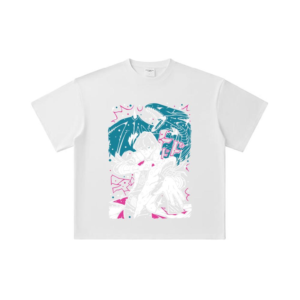 260 GSM Double Yarn 32 Count 100% Cotton Yu-Gi-Oh V7 Seto Kaiba Print Unisex Heavy Cotton T Shirt