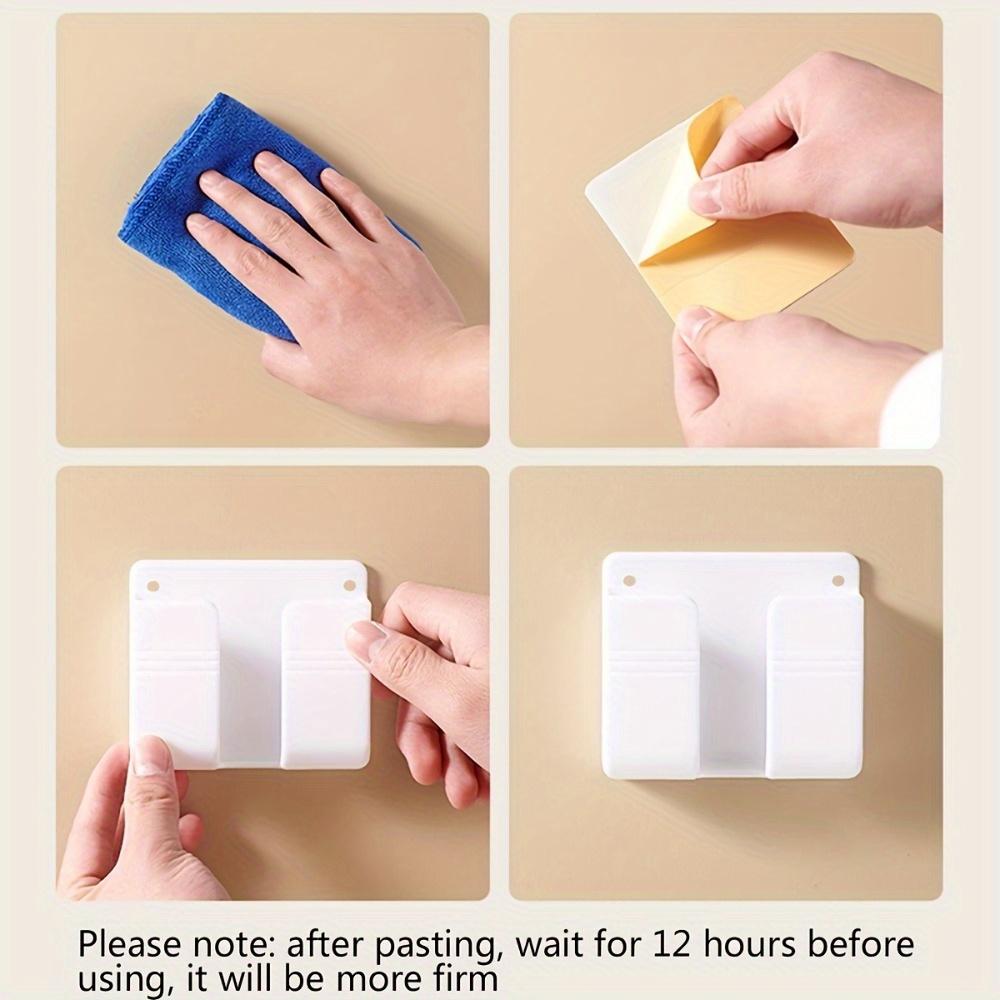 1PC Paste Mobile Phone Charging Bracket, Bathroom Wall Wall Hanging Rack, Multi-functional Storage, Bedside Fixing